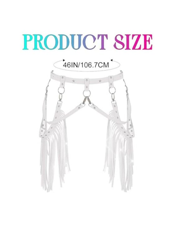 Cowgirl Fringe Belt Leather Tassel Belts Fashion Rave Harness Waist main image 7